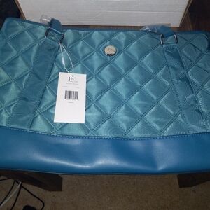 Jessica Moore Quilted Tote Bag (Teal)